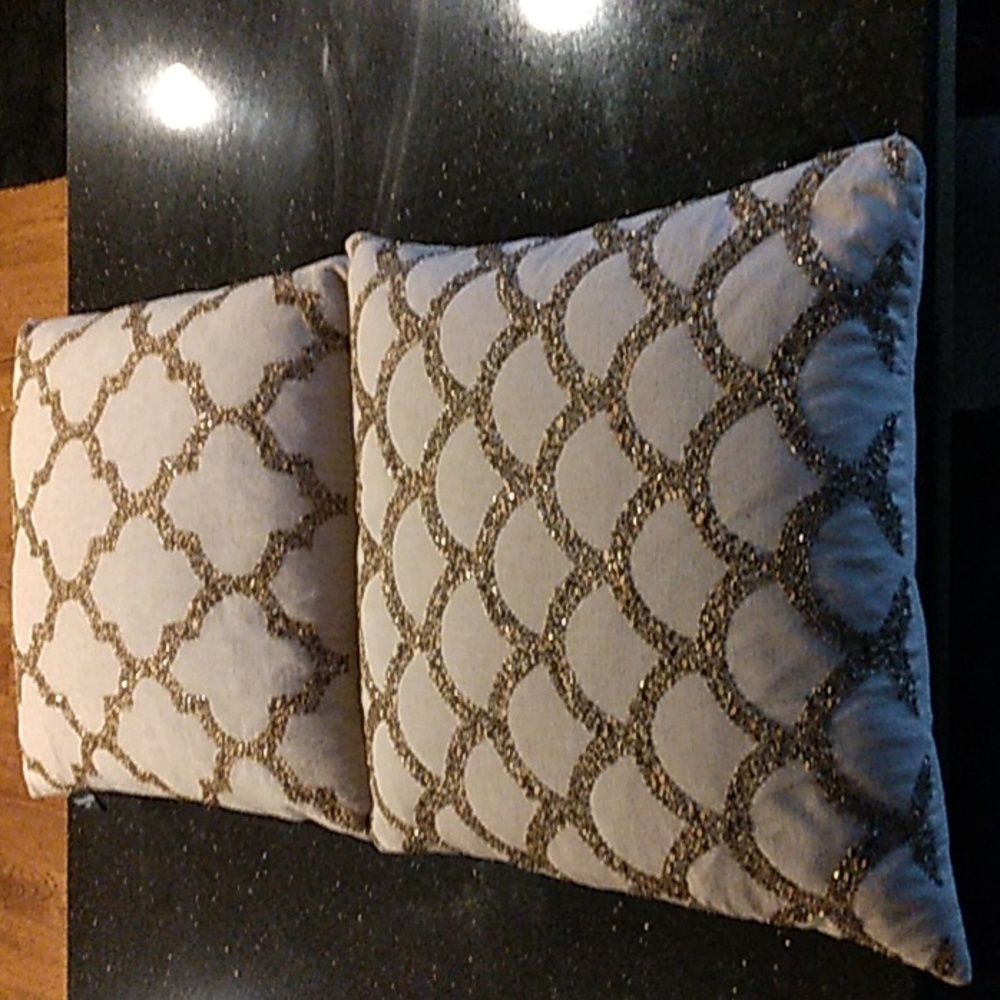Two Tahari Home Embellished Pillows
